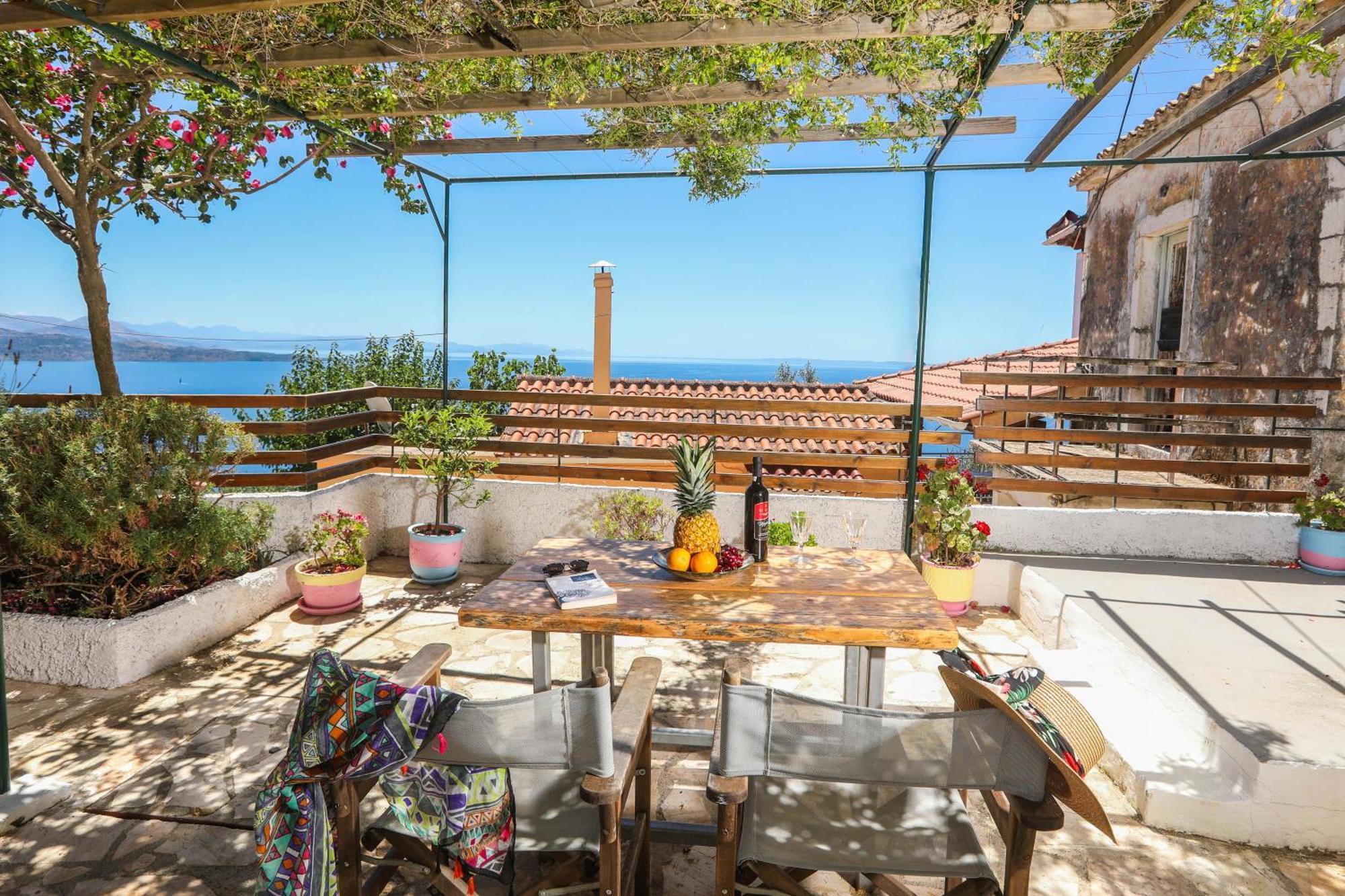 Appartamento Joannas Sea-View Stone House Katávolos Esterno foto